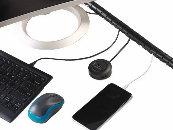 Organizador de cables BRobotix, Forma de tubo, Longitud ajustable.