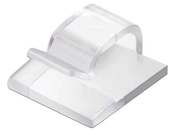 Organizador para Cables Adhesivo, Paquete de 24 Piezas, Transparente.