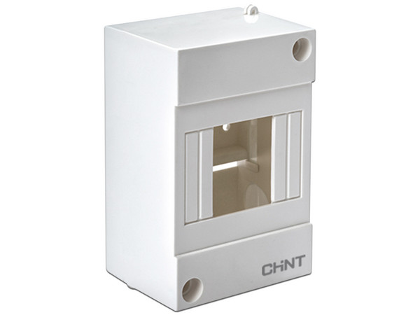 Caja de plástico libre de halogenos CHINT, distribución de cables para sobreponer, IP20, 4 módulos.