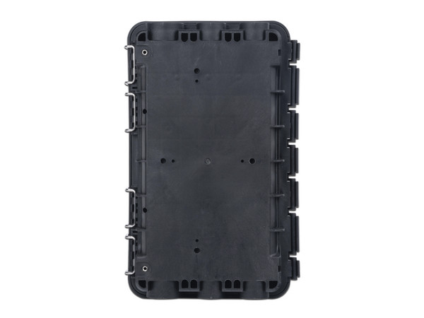 Caja de Distribución de Fibra Óptica FiberHome, Hasta 96 Empalmes, Exterior IP65, Color Negro.
