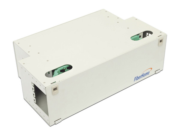Distribuidor de Fibra Óptica FiberHome para 96 empalmes, con 96 acopladores SC/APC y 96 pigtails, 19