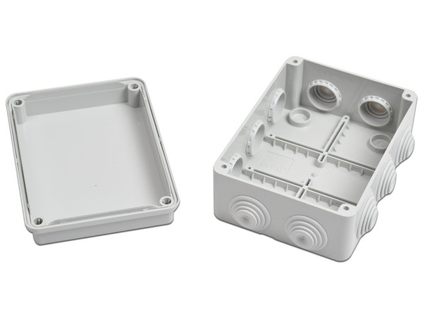 Caja de Derivación Gewiss GW-44-006, PVC, Tapa Atornillada, Para Exterior, 10 Entradas.