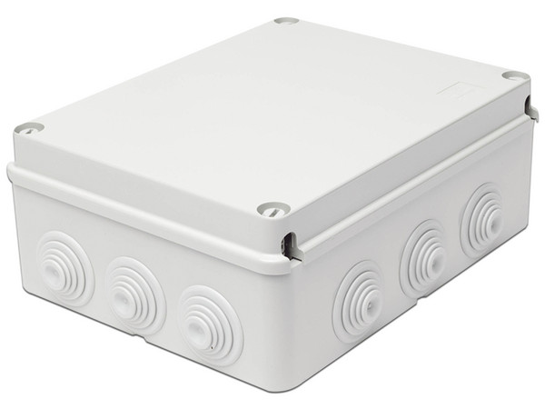 Caja de Derivación Gewiss GW-44-008, PVC, Tapa Atornillada, Para Exterior, 12 Entradas.