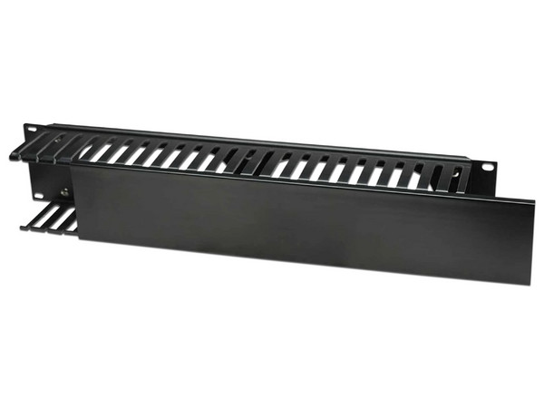 Organizador de Cables Intellinet, Horizontal, Con Tapa de Plástico, Para Rack/Gabinete 19\, 2U.