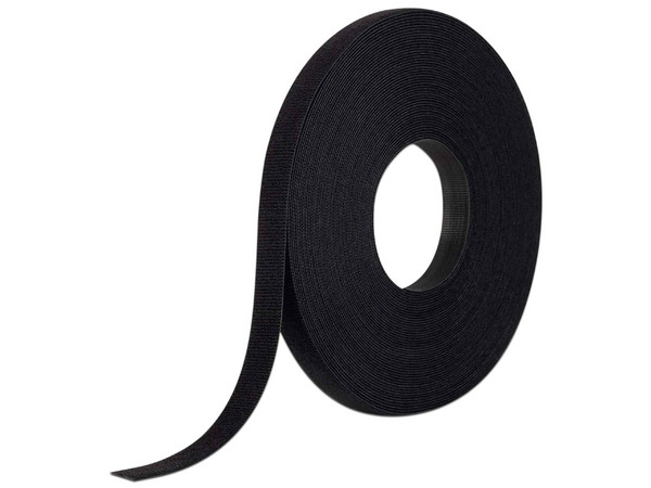Rollo de Velcro Leviton para gestión de cables, 23m. Color Negro.