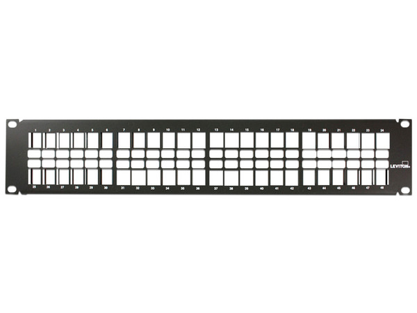 Panel de Parcheo vacío Leviton, 2UR de 48 puertos.