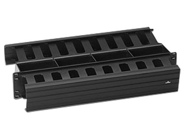Organizador Horizontal Versi Duct, Dos Unidades de Rack, Frontal y Posterior, Gestion de Cables para Rack, Acero Resistente