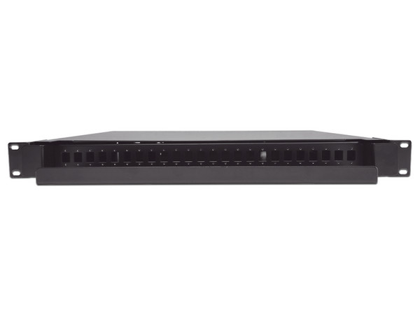 Distribuidor de Fibra Óptica deslizable LINKEDPRO, con 24 adaptadores LC Duplex/LC Simplex o 24 SC Simplex, Color Negro.