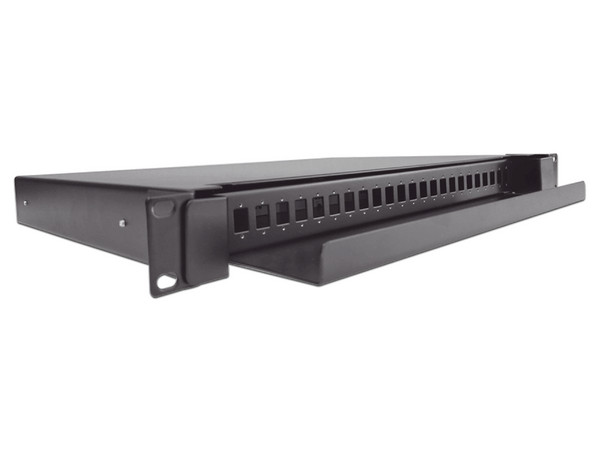 Distribuidor de Fibra Óptica deslizable LINKEDPRO, con 24 adaptadores LC Duplex/LC Simplex o 24 SC Simplex, Color Negro.