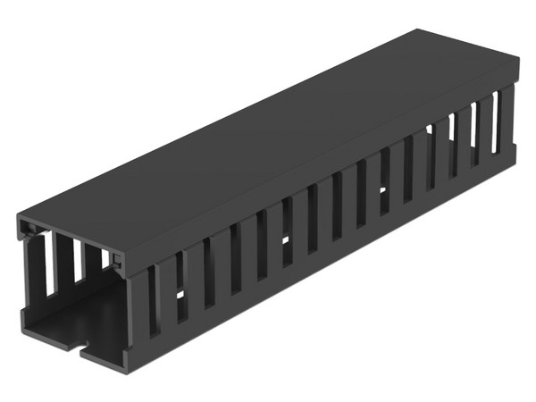 Canaleta Ranurada Panduit FC1.5X1.5LG2, 44.5 x 41.1mm, 2m, Color Negro.