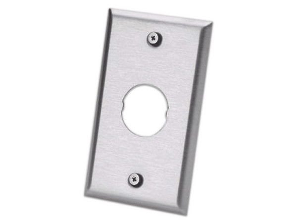 Placa de Pared PANDUIT IndustrialNet, Para 1 Conector Industrial, Acero Inoxidable.