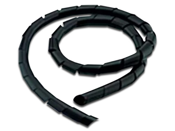 Organizador de cables Saxxon tipo espiral, 10 metros, Color Negro.