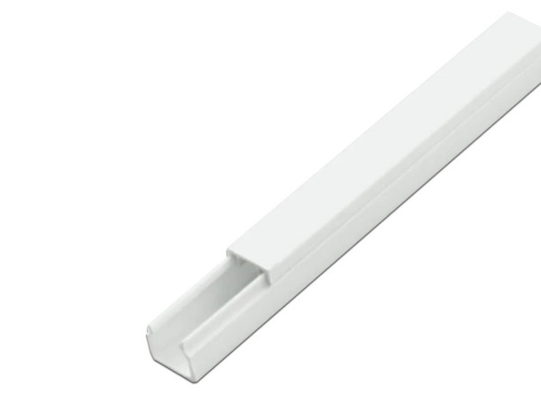 Canaleta Plástica SBE Tech SBE-1112 PVC Una Vía 1.1cm Alto 1.2cm Ancho 2 Metros.