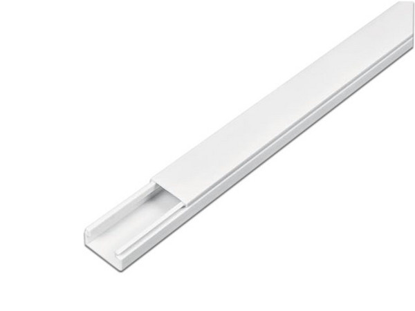 Canaleta Plástica SBE TECH PVC Autoextinguible Blanco 1.2 cm x 2.1 cm.