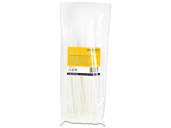 Cinchos Sujetacables StarTech.com CBMZT10N de 25cm, Nylon, 100 Piezas. Color Blanco.