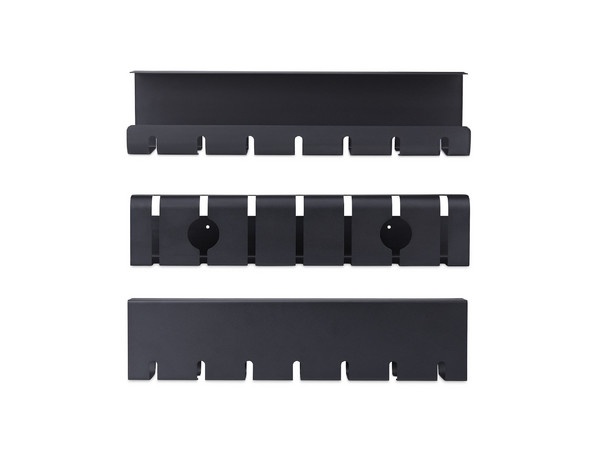 Organizador de Cables StarTech.com S2MB-DESK-CABLE-TRAY, Para Debajo del Escritorio, 53cm, 2 Bandejas, Acero. Color Negro.