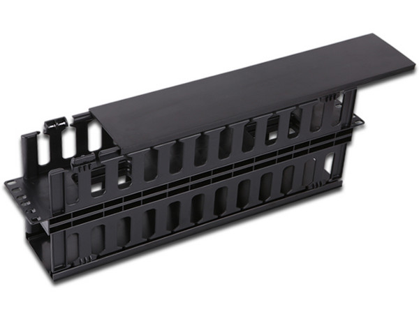 Organizador de Cables TVC J606-10 Horizontal, 2U Rack, Color Negro.