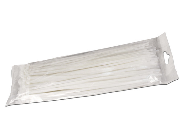 Bolsa de Cinchos sujeta cables TVC CN36X200, 100 piezas. Color Blanco.