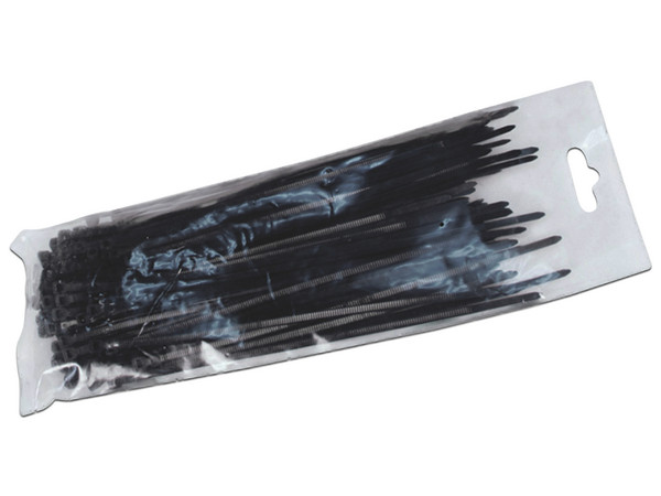 Cincho sujetable TVC CN36X200BK, 100 piezas, 3.6mm x 200mm, Color Negro.