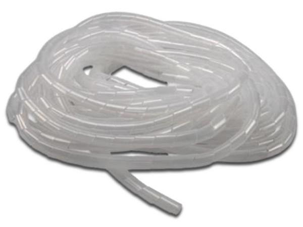 Organizador de Cable espiral TVC CNESP6, 10m. Color Blanco.