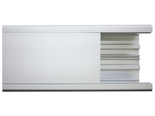Canaleta de aluminio Thorsman INKA-100 de 99 x 72 mm, 3m. Color Plateado