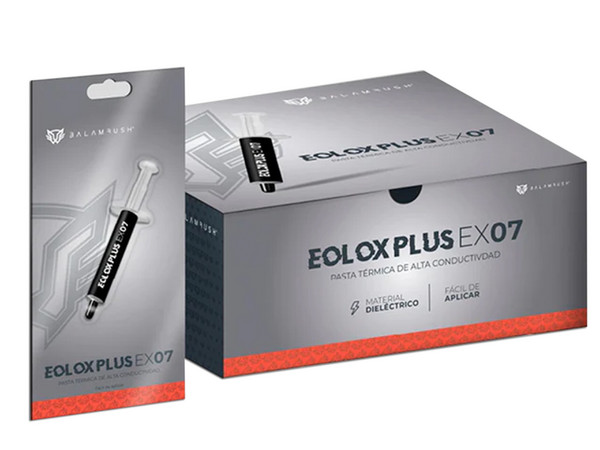 Pasta Térmica Balam Rush EOLOX PLUS EX07, de alta conductividad, para CPU, en jeringa de 4g.