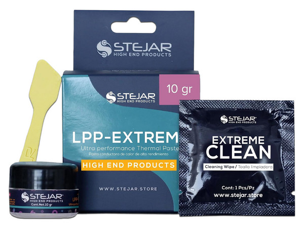 Pasta Térmica Stejar LPP-EXTREME-10GR, 10g, Incluye Espátula y Toallita Limpiadora.