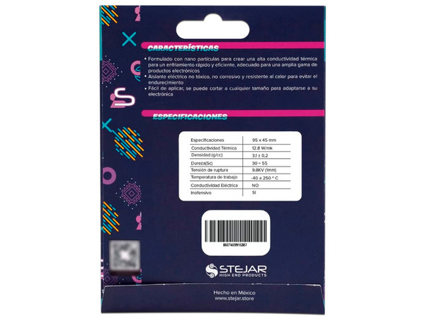 Parche Térmico Stejar WVR-DF-95-45-30, 95 x 45 x 3mm, Color Gris.