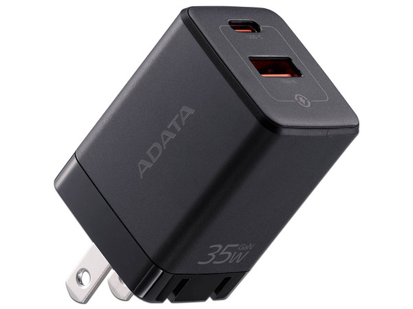 Cargador ADATA USB de Pared GaN 35W con Cable USBC 1.5m Negro.