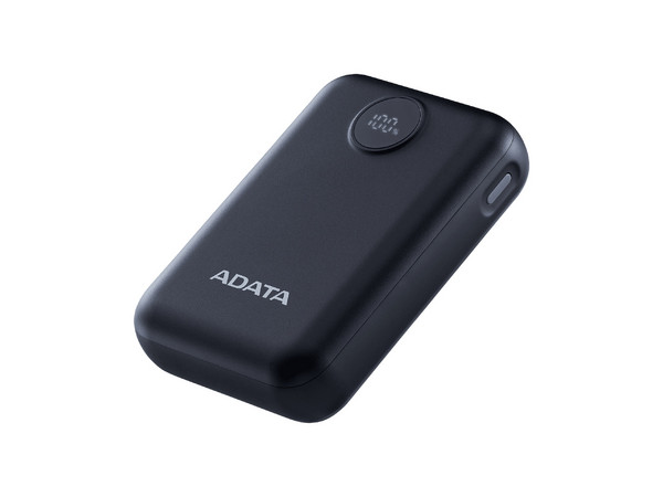 Batería Portátil Recargable ADATA Colorful C100 Power Bank de 10,000 mAh, Color Negro.