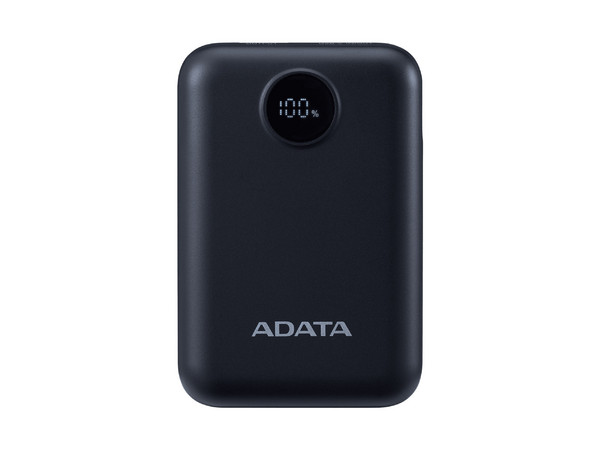 Batería Portátil Recargable ADATA Colorful C100 Power Bank de 10,000 mAh, Color Negro.