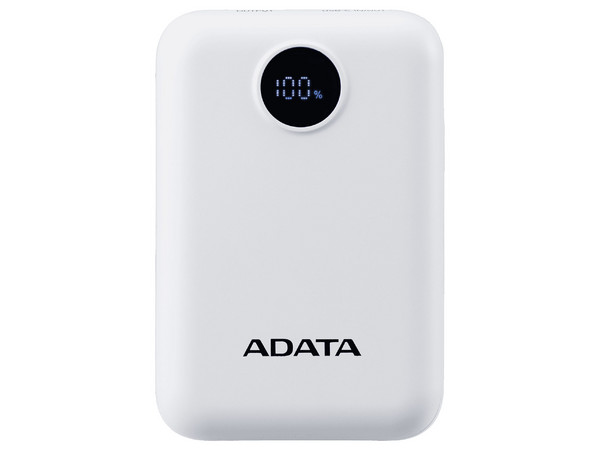 Power Bank ADATA Colorful C100 PC10022-12WH de 10 000 mAh. Color Blanco.