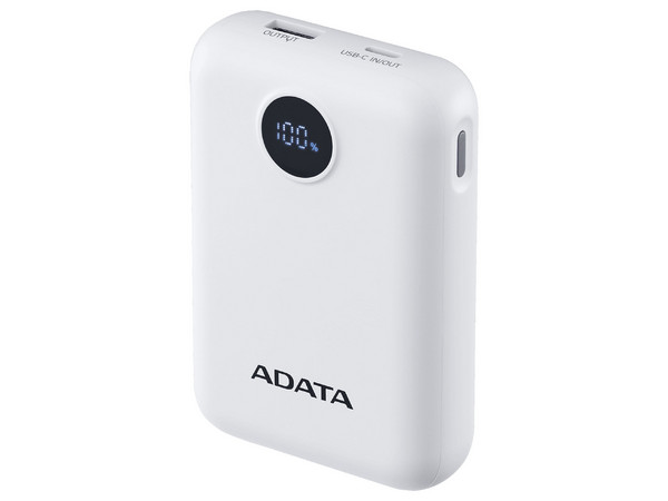Power Bank ADATA Colorful C100 PC10022-12WH de 10 000 mAh. Color Blanco.