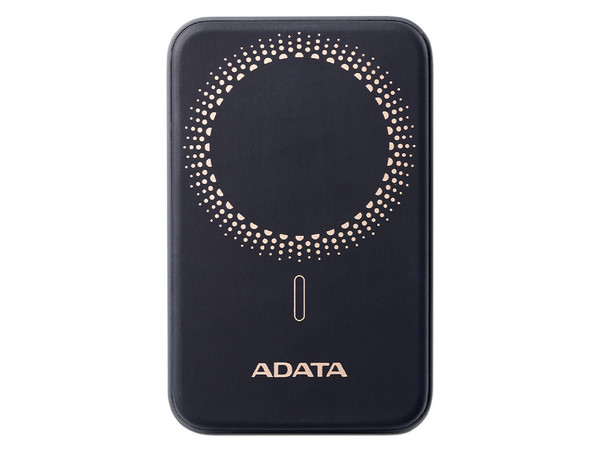 Batería Portátil Recargable ADATA R100 de 10000mAh, Carga Inalámbrica, USB-C, USB-A. Color Negro.