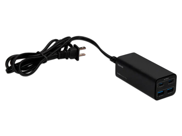 Cargador de Pared Acteck Energon Mate CE717, Carga Ultra Rápida de 100w, 2 x USB Tipo C, 2 x USB Tipo A,, Color Negro.