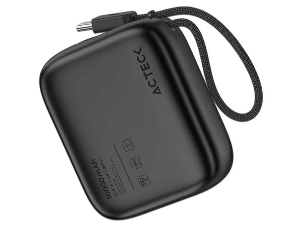 Batería Portátil Recargable Acteck Energon Go Plus Pro PG60, Powerbank de 10000 mAh, USB Tipo C, 22.5W. Color Negro.