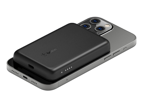 Batería Portátil Recargable Belkin BPD002 Power Bank de 2,500 mAh, Magnética, Color Negro.