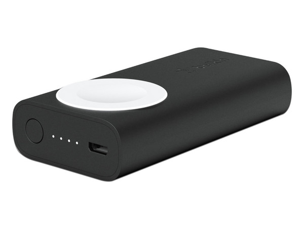 Batería portátil recargable Belkin BOOST CHARGE Power Bank de 2,200 mAh, diseñada para Apple Watch, Color Negro.
