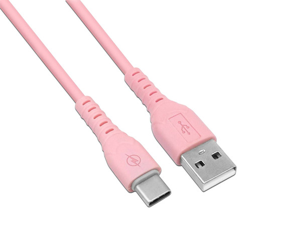 Cargador de Pared BRobotix de Carga Rápida, 2.1A, Incluye Cable USB-A a USB-C. Color Rosa.