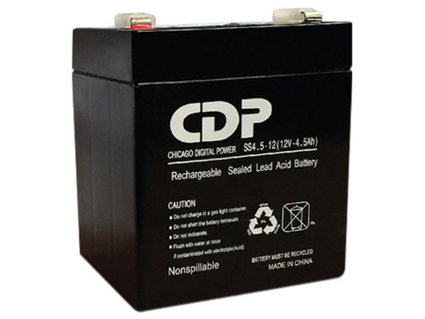 Batería de respaldo CDP de 12V a 5Ah, Batería libre de mantenimiento y fácil instalación, Compatible con CCTV y DSC.