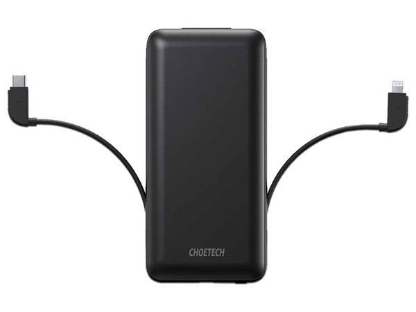 Power Bank CHOETECH B688 de 10 000 mAh para iPhone y Android. Color Negro.