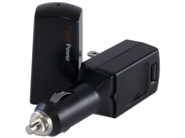 Cargador portátil CyberPower para automóvil, USB.