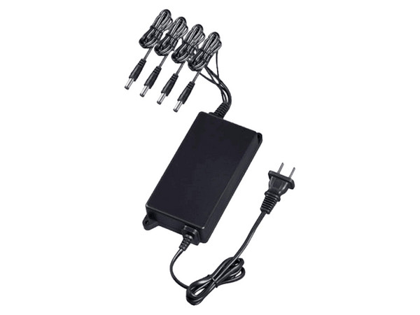 Fuente de Poder DAHUA 2 Amperes con Distribuidor de 4 Canales y 4 Cables con Conector de Energía.