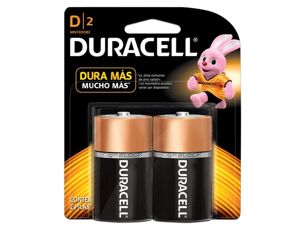Paquete de 2 Baterías Duracell tipo  D.