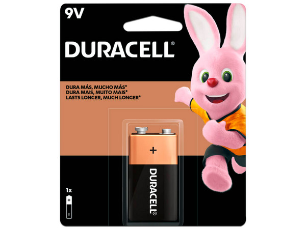 Batería Alcalina Duracell MN1604B1 de 9V.