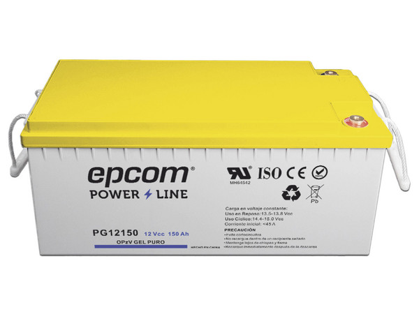 Batería de EPCOM PG12150 de 12 V a 150Ah, Ciclo Profundo, de Gel, Respaldo para Equipos Fotovoltaicos.