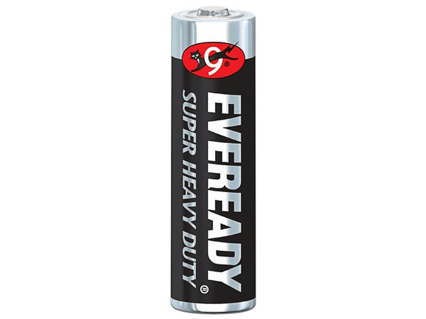 Paquete de 4 Baterías Eveready Super Heavy Duty AA de 1.5V.