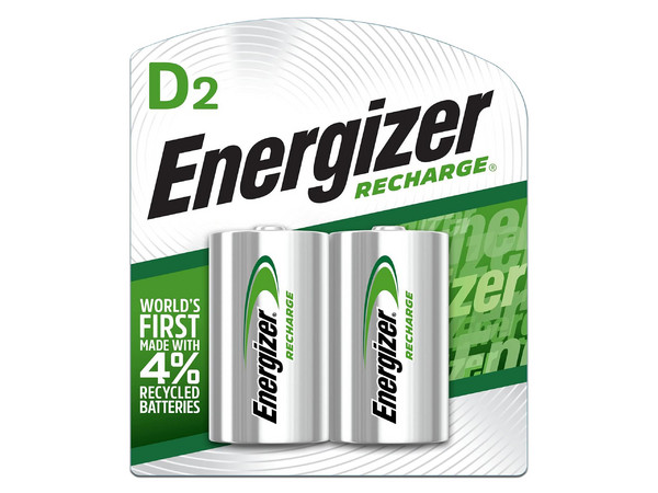 Paquete de 2 Baterías Recargables D Energizer.