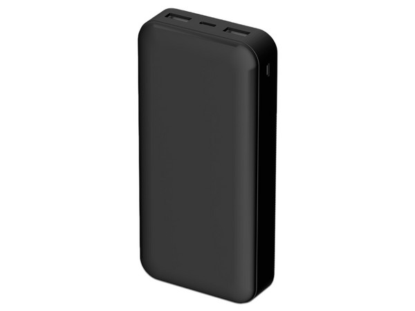Batería Portátil Recargable GHIA GAC-242 de 20,000 mAh, Color Negro.