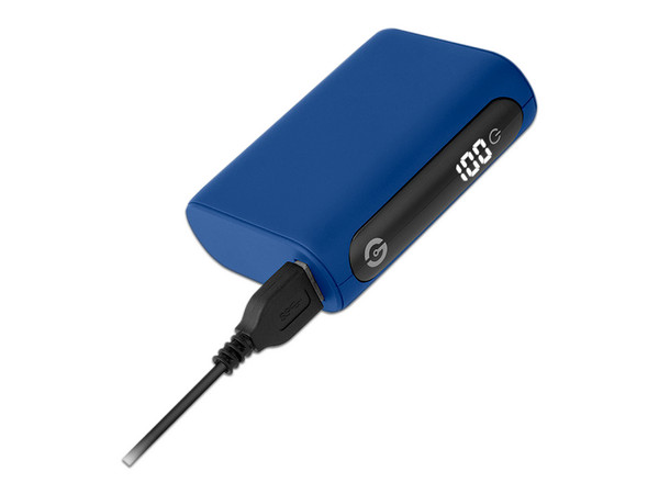 Batería Portátil Getttech GBN-M10CL-01 de 10.000mAh, 1 Puerto USB, Indicador Digital, Color Azul.